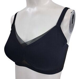 Honeylove Wire Free Crossover Black Bra Size M 36 B/C Stretch Multiway